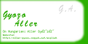 gyozo aller business card